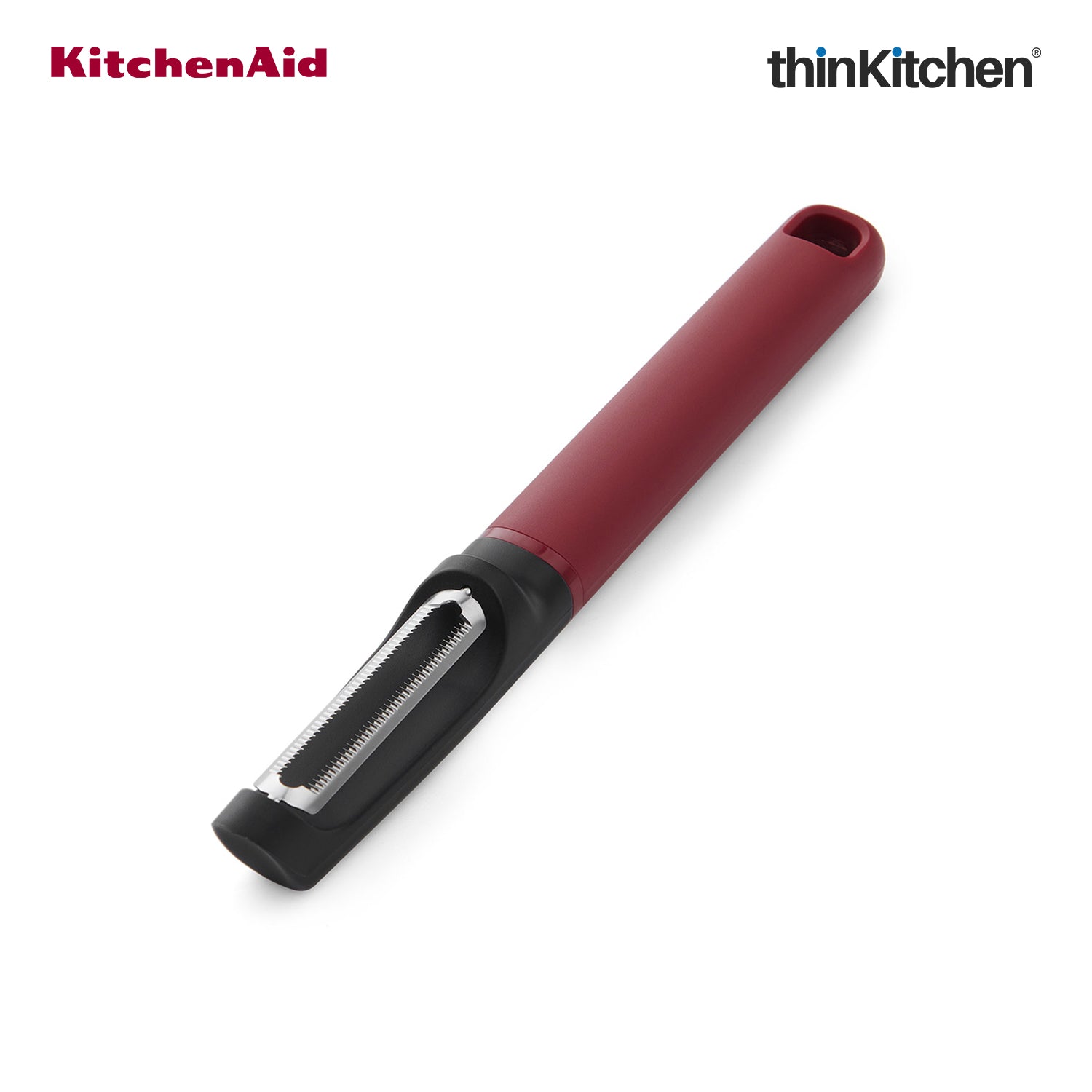KitchenAid Red Stainless Steel Euro Peeler with Serrated Blade - 20cm - 2