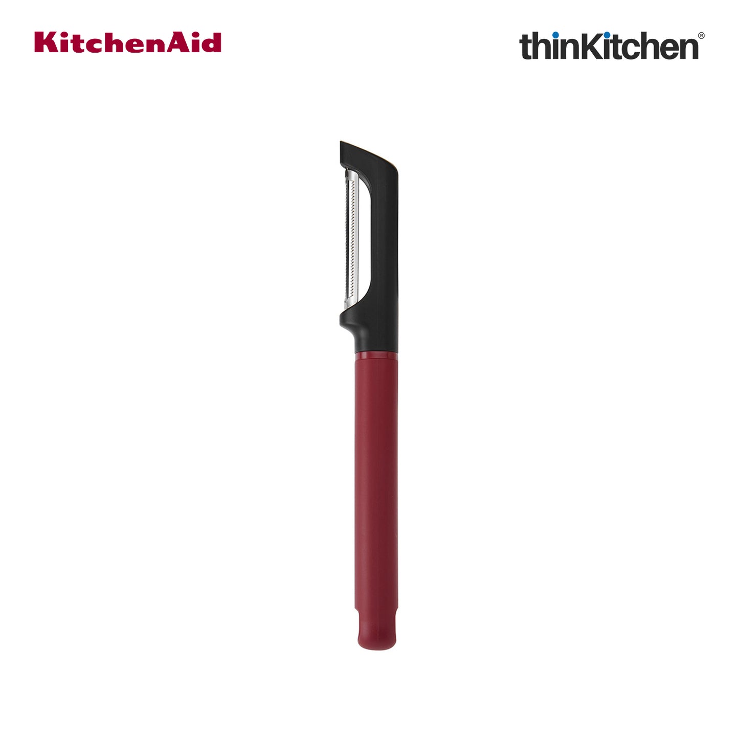 KitchenAid Red Stainless Steel Euro Peeler with Serrated Blade - 20cm