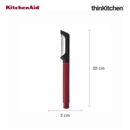 KitchenAid Red Stainless Steel Euro Peeler with Serrated Blade - 20cm