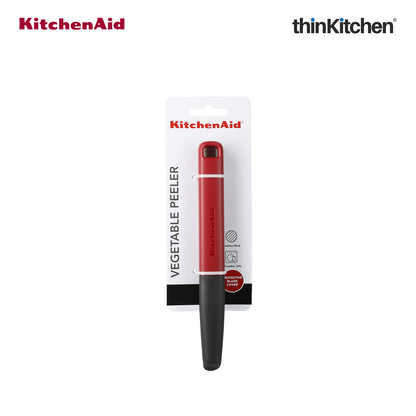 KitchenAid Red Stainless Steel Euro Peeler with Serrated Blade - 20cm