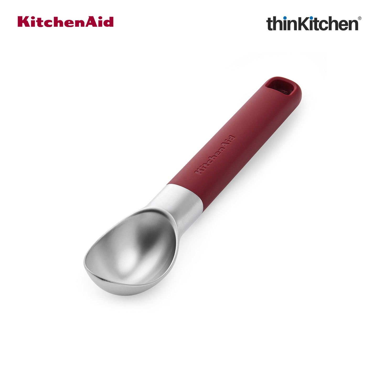 KitchenAid Ice Cream Scoop With Ergonomic Handle - Empire Red,  21cm