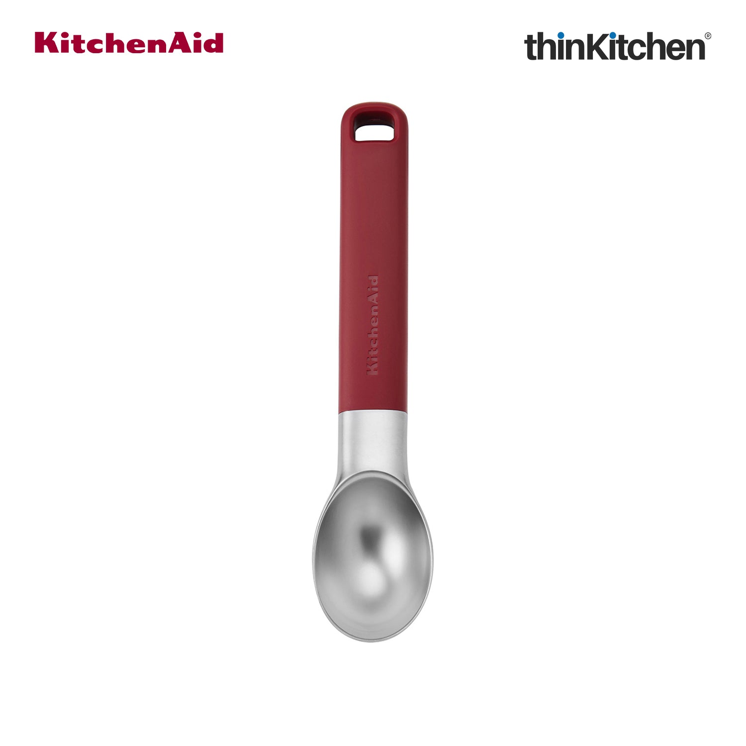KitchenAid Ice Cream Scoop With Ergonomic Handle - Empire Red,  21cm - 7