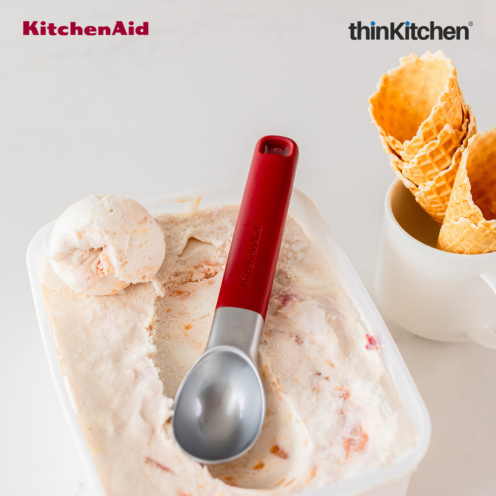 KitchenAid Ice Cream Scoop With Ergonomic Handle - Empire Red,  21cm