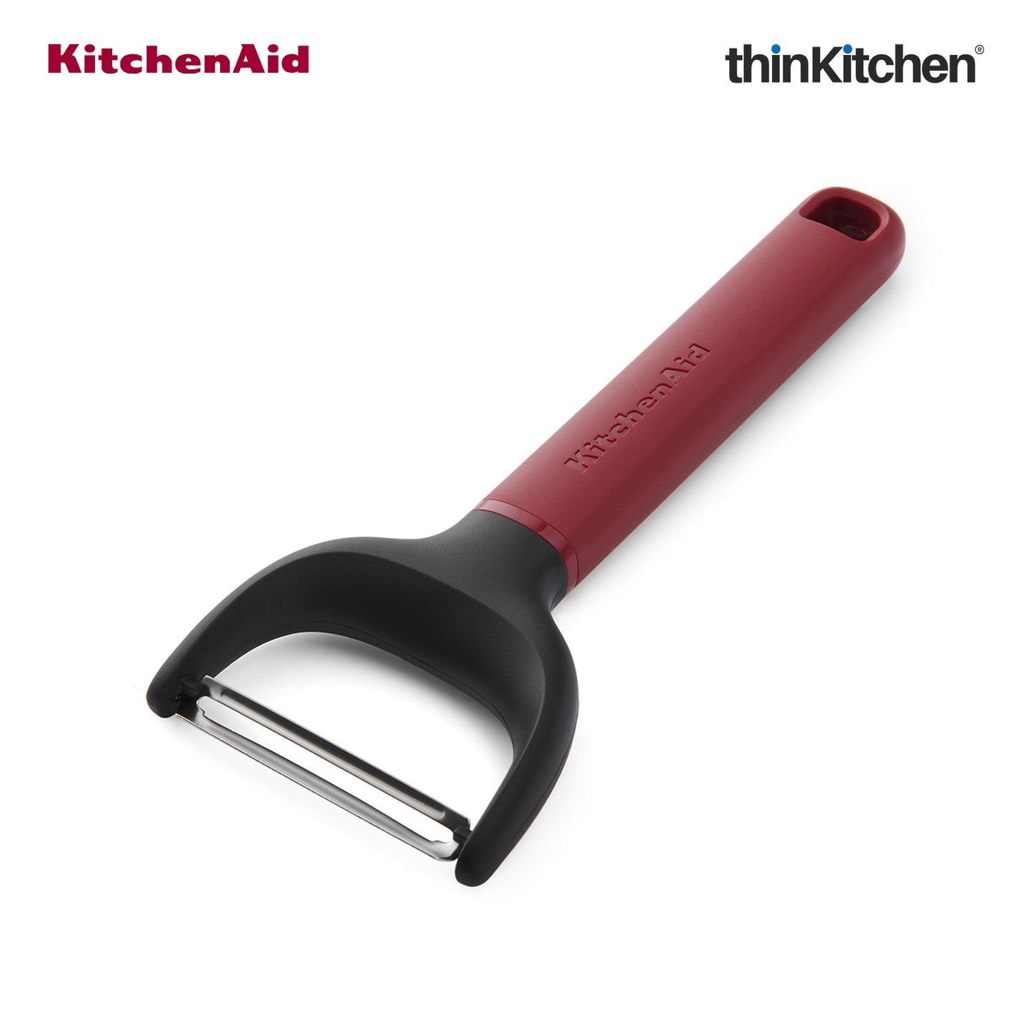 KitchenAid Y-Shape Peeler For Vegetable & Fruit with Stainless Steel Blade - Empire Red, 17.5cms