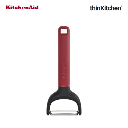 KitchenAid Y-Shape Peeler For Vegetable & Fruit with Stainless Steel Blade - Empire Red, 17.5cms