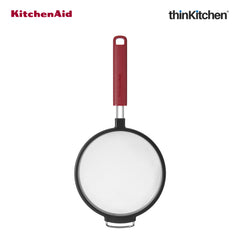 KitchenAid Stainless Steel Mesh Sieve - Empire Red, 17cm | Durable, Dishwasher Safe