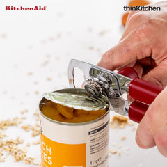 Premium Multifunction Manual Tin, Can, Bottle Opener with Stainless Steel Blade -  Empire Red