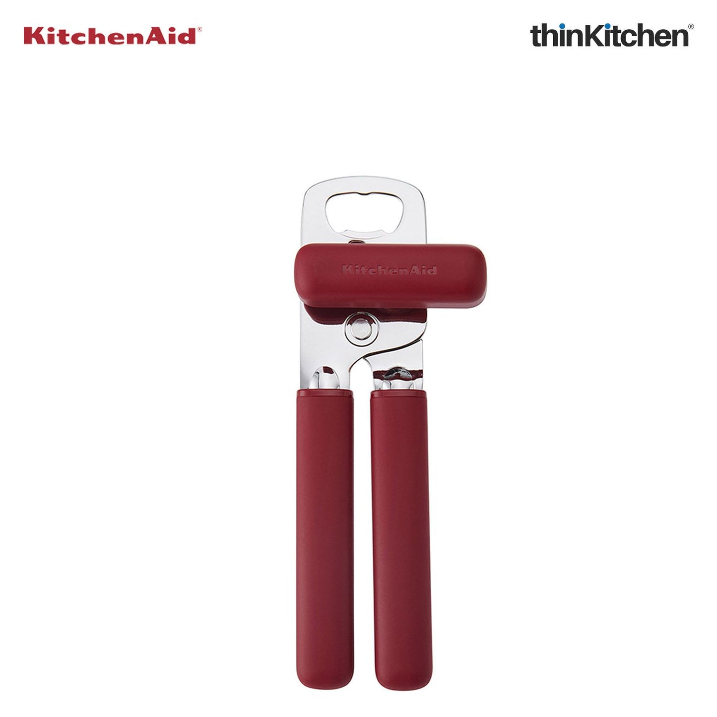 Premium Multifunction Manual Tin, Can, Bottle Opener with Stainless Steel Blade -  Empire Red