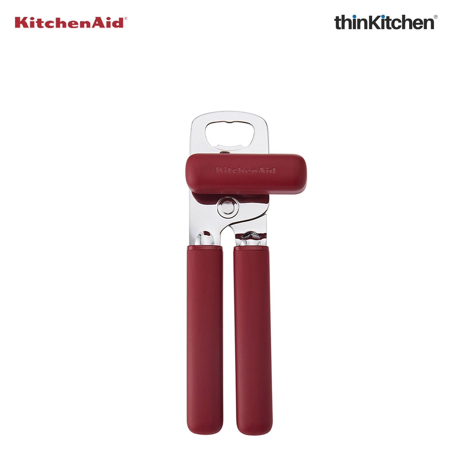 Premium Multifunction Manual Tin, Can, Bottle Opener with Stainless Steel Blade -  Empire Red - 6