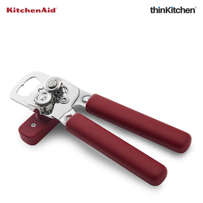 Premium Multifunction Manual Tin, Can, Bottle Opener with Stainless Steel Blade -  Empire Red