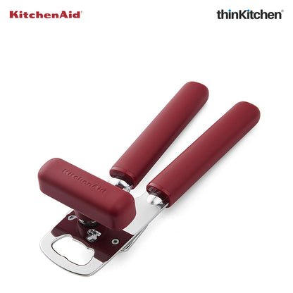 Premium Multifunction Manual Tin, Can, Bottle Opener with Stainless Steel Blade -  Empire Red