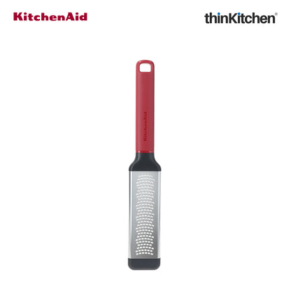 KitchenAid Premium Stainless Steel Multipurpose Fine Bi-Directional Grater & Zester - Empire Red