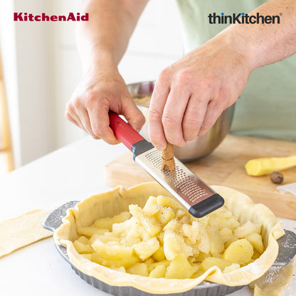 KitchenAid Premium Stainless Steel Multipurpose Fine Bi-Directional Grater & Zester - Empire Red