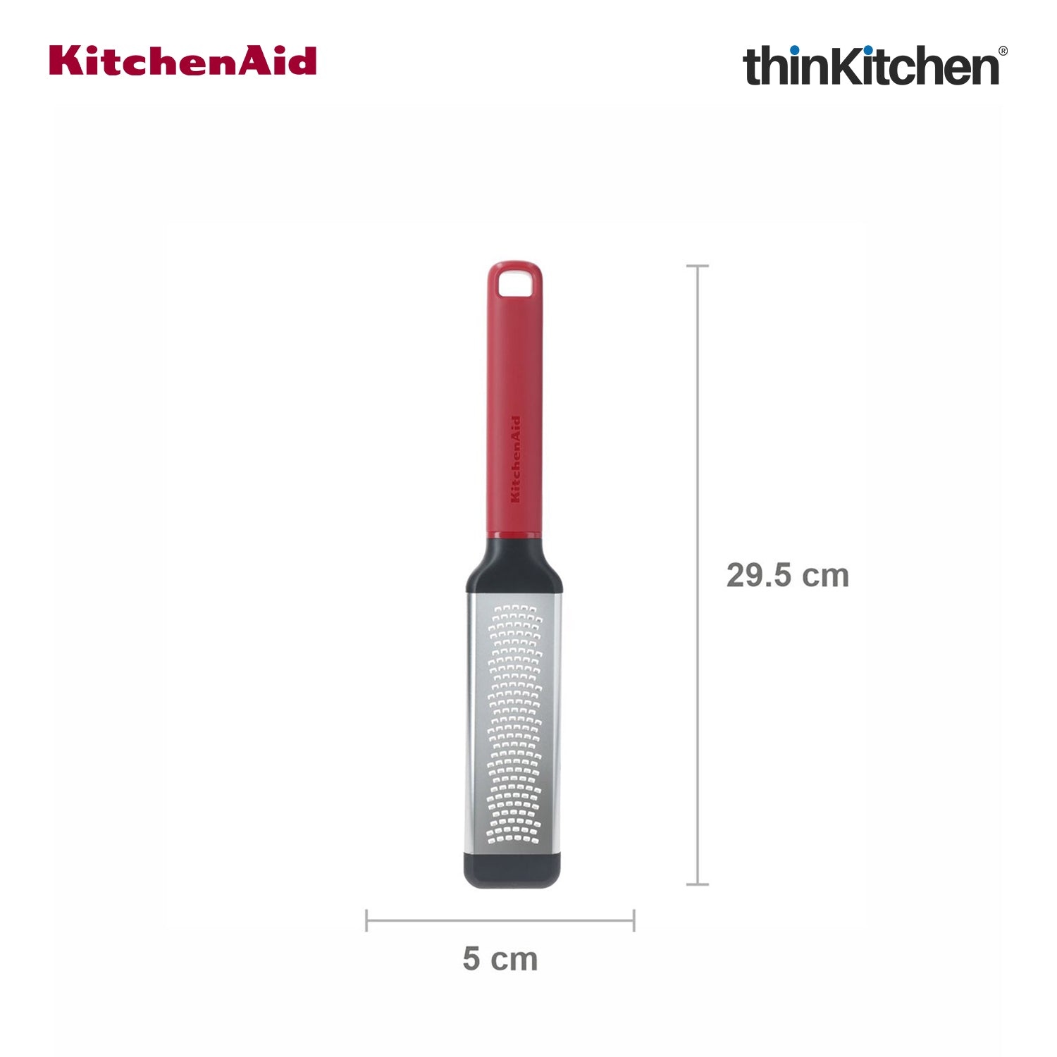 KitchenAid Premium Stainless Steel Multipurpose Fine Bi-Directional Grater & Zester - Empire Red - 3