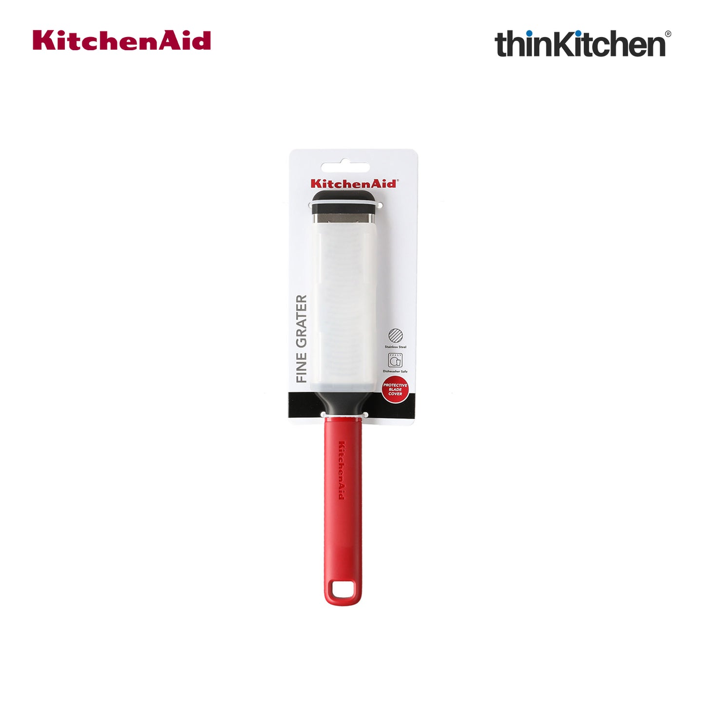 KitchenAid Premium Stainless Steel Multipurpose Fine Bi-Directional Grater & Zester - Empire Red