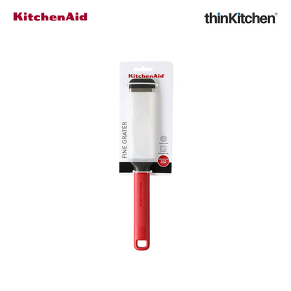 KitchenAid Premium Stainless Steel Multipurpose Fine Bi-Directional Grater & Zester - Empire Red