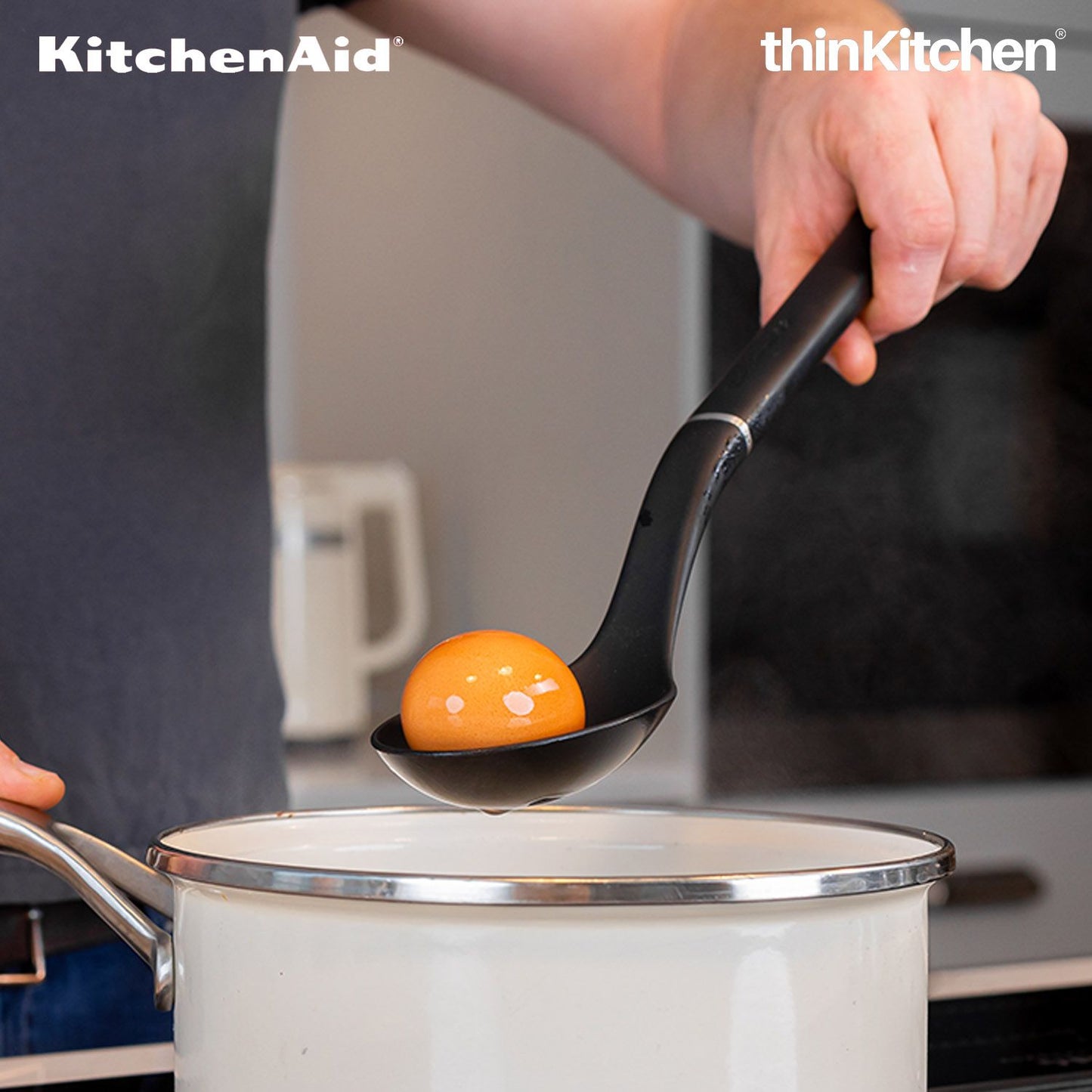 KitchenAid Slotted Spoon, Matte Black, Heat Resistant Cooking Utensil, Non-Stick Safe with Durable Handle, 34cm
