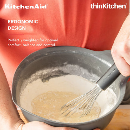 KitchenAid Utility Whisk, Matte Black, Heat Resistant Cooking Utensil, Non-Stick Safe with Durable Handle, 27cm