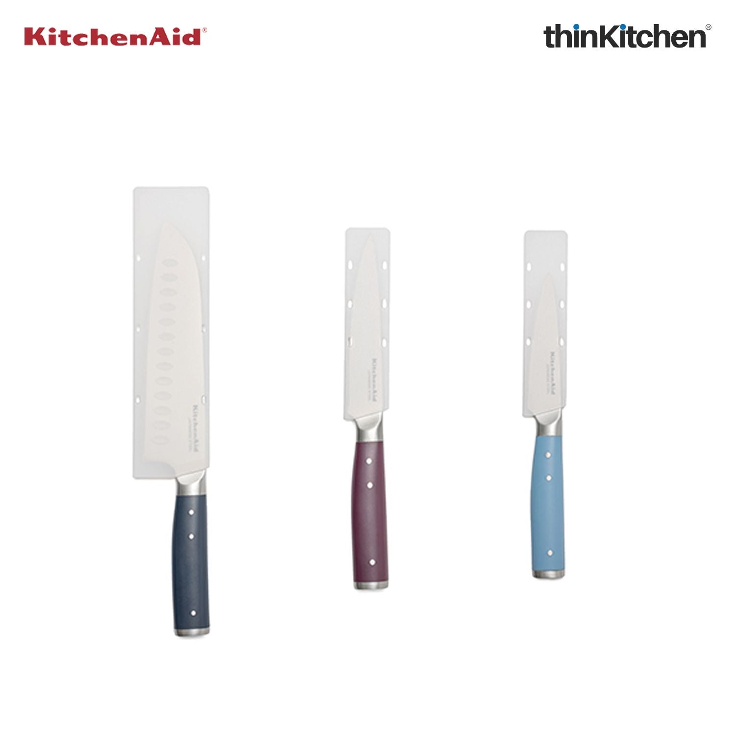 Premium 3Pcs Stainless Steel Knife Set – Sharp Santoku, Utility & Paring Kitchen Knife Set for Cutting, Slicing - 2
