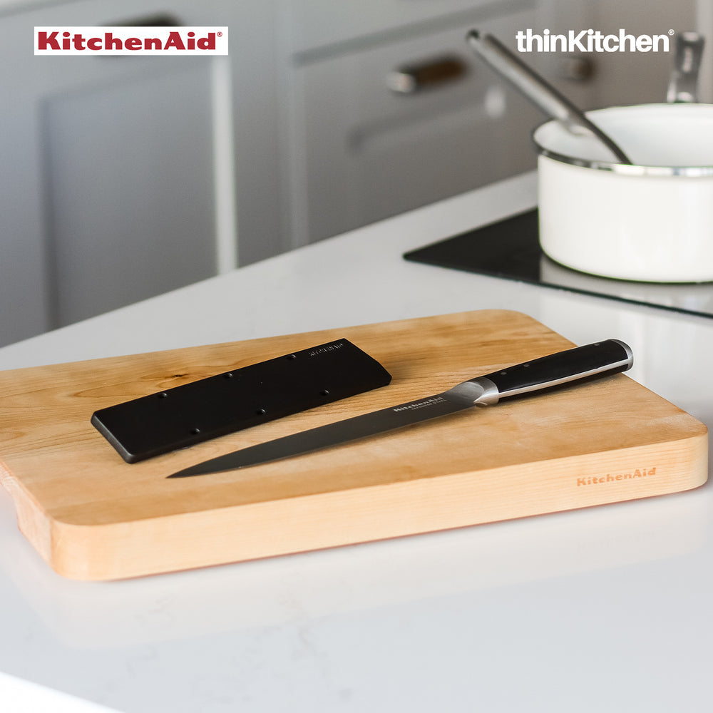 KitchenAid Japanese High-Carbon Steel Slicing Knife | Premium Forged Meat Cutting Knife with Blade Cover