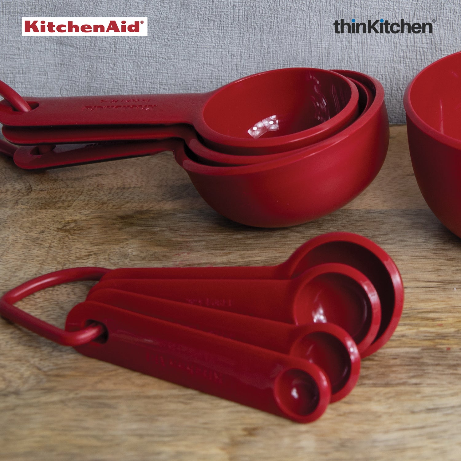 KitchenAid Universal Measuring Spoon Set, Durable and Easy to Clean, Empire  Red, Set of 5