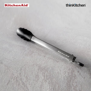KitchenAid Kitchen Silicone Tipped Black Tongs