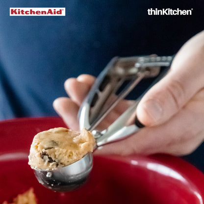 KitchenAid Stainless Steel Ice Cream & Cookie Dough Scoop with Trigger | Premium Soft-Grip Handle