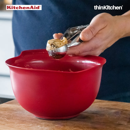 KitchenAid Stainless Steel Ice Cream & Cookie Dough Scoop with Trigger | Premium Soft-Grip Handle