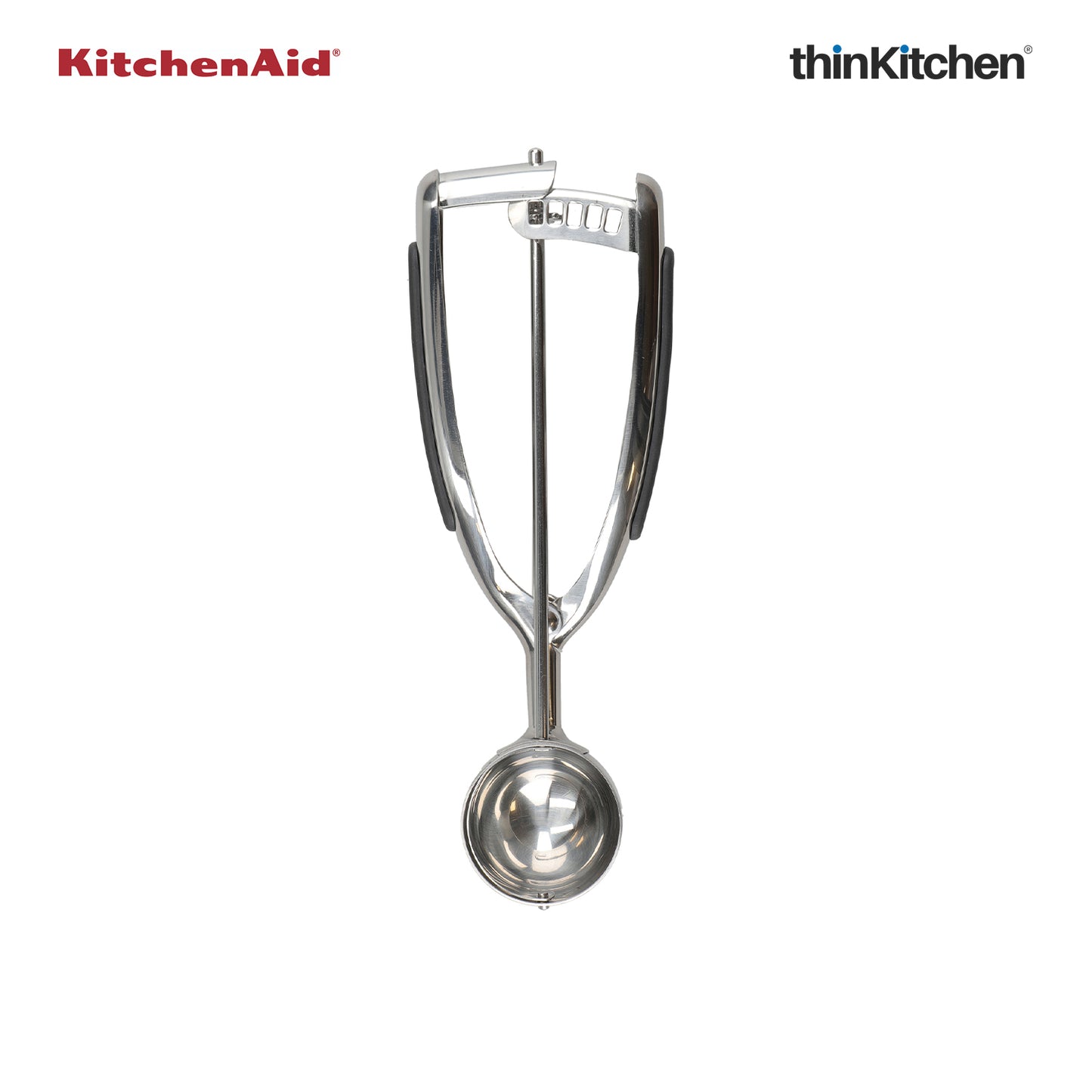 KitchenAid Stainless Steel Ice Cream & Cookie Dough Scoop with Trigger | Premium Soft-Grip Handle