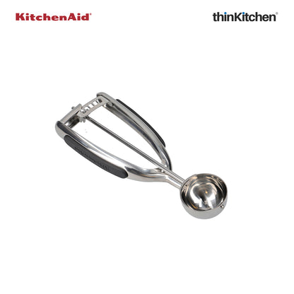 KitchenAid Stainless Steel Ice Cream & Cookie Dough Scoop with Trigger | Premium Soft-Grip Handle