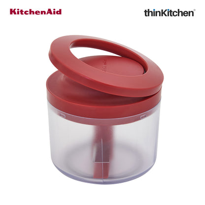 KitchenAid Manual Vegetable Chopper with Pull Cord, 720ml, Red
