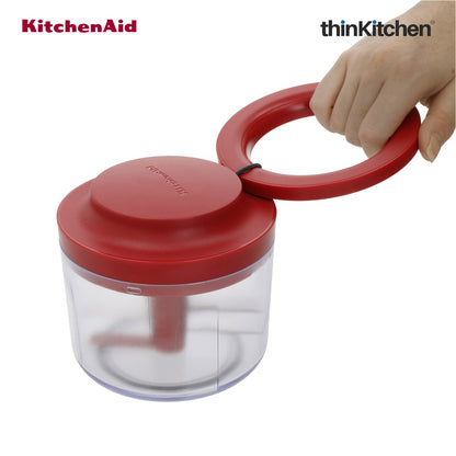 KitchenAid Manual Vegetable Chopper with Pull Cord, 720ml, Red