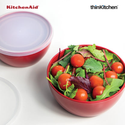 Kitchenaid 4 Pc Prep Bowls With Lid Empire Red 4 Pc Set