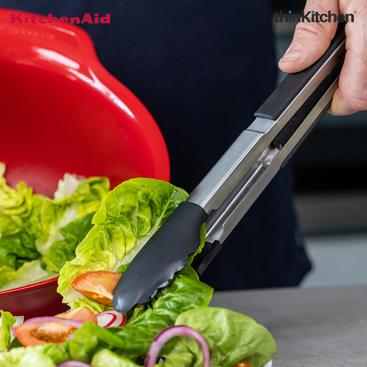 KitchenAid Silicone-Tipped Tongs, 30cm - 3