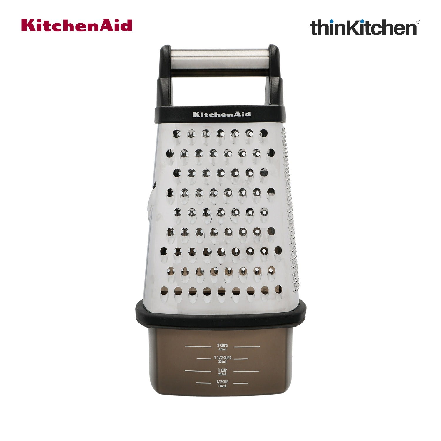 KitchenAid 4-Sided Stainless Steel Box Grater with Storage Container - 6