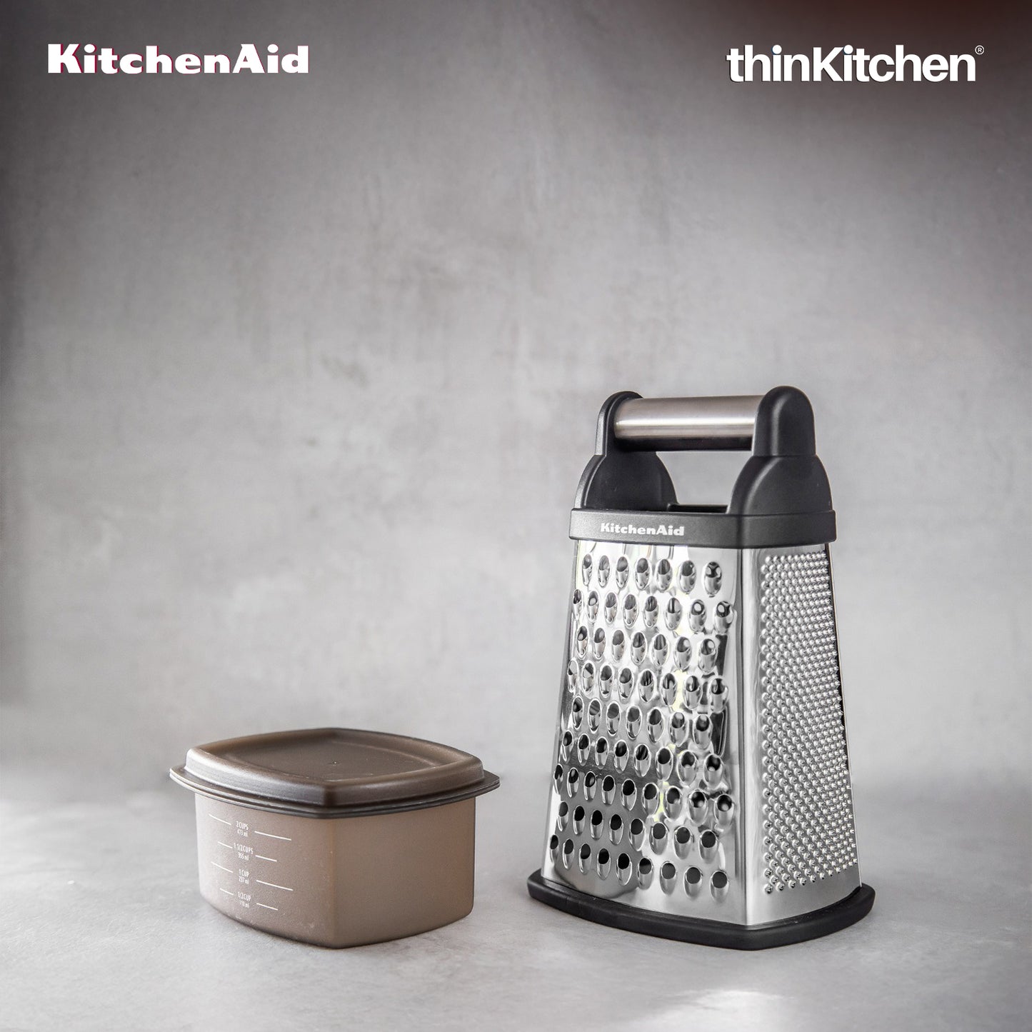 KitchenAid 4-Sided Stainless Steel Box Grater with Storage Container