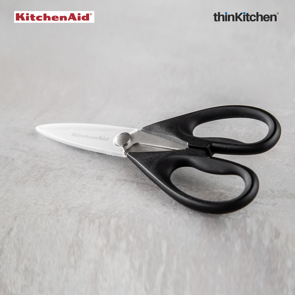 KitchenAid Premium Black Multipurpose Stainless Steel Kitchen Scissors, For Vegetables, Herbs, Meat
