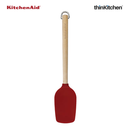 Kitchenaid Birchwood Spoon Spatula With Silicone Head Empire Red