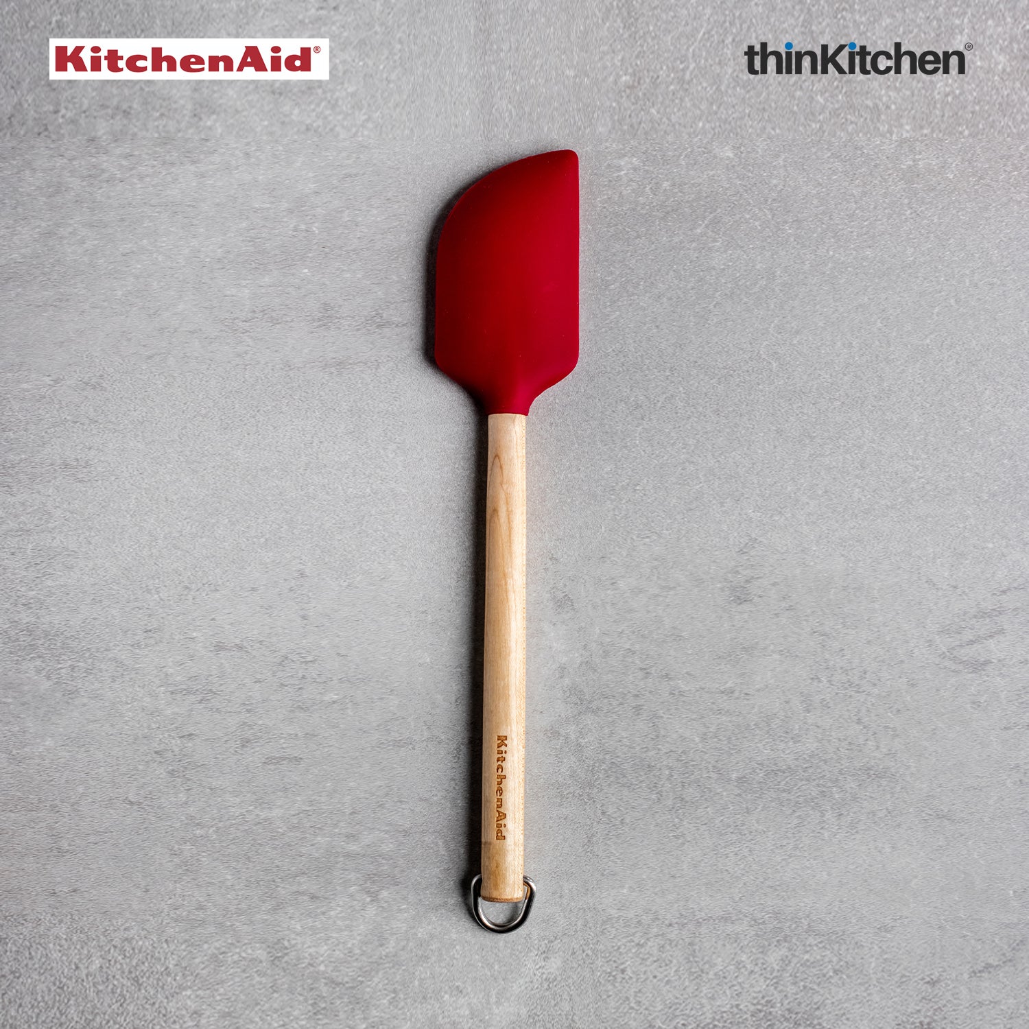 KitchenAid 2pc Mini Birchwood Spatulas Set - Empire Red