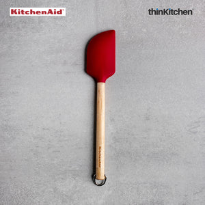 KitchenAid Birchwood Scraper Spatula with Silicone Head - Empire Red