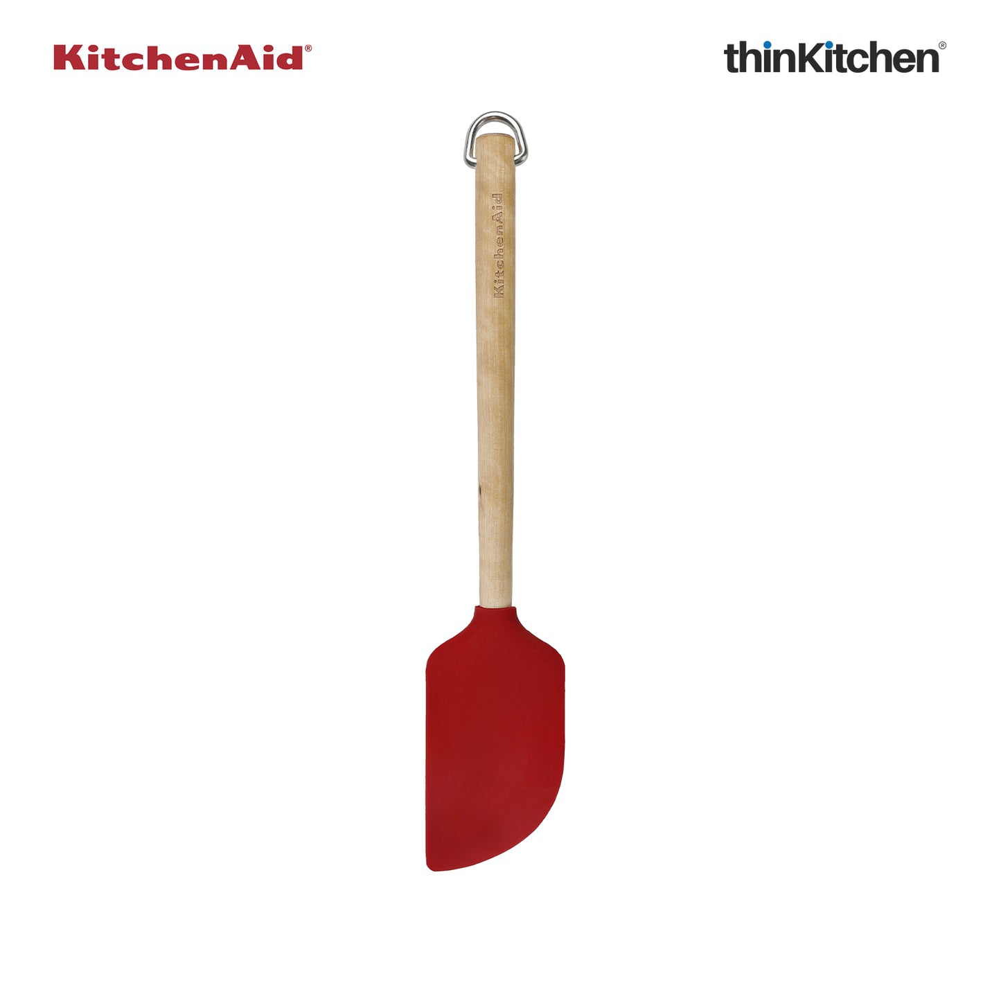 Kitchenaid Birchwood Scraper Spatula With Silicone Head Empire Red