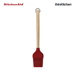 KitchenAid Birchwood Pastry Brush with Silicone Head - Empire Red