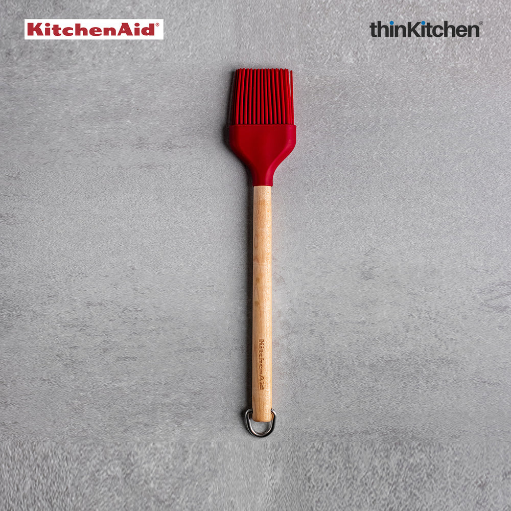 Premium Basting Brush with Birchwood Handle | Heat Resistant Bristles | Ideal for Barbeque, Baking