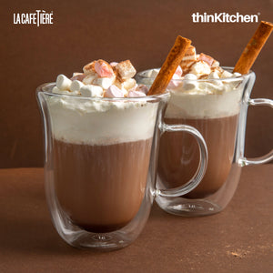 La Cafetière Double Walled Hot Chocolate Jack Glasses, 350 ml