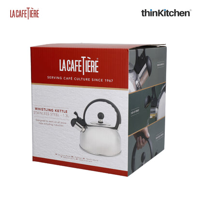 La Cafetiere Stainless Steel 1 3 Litres Whistling Kettle