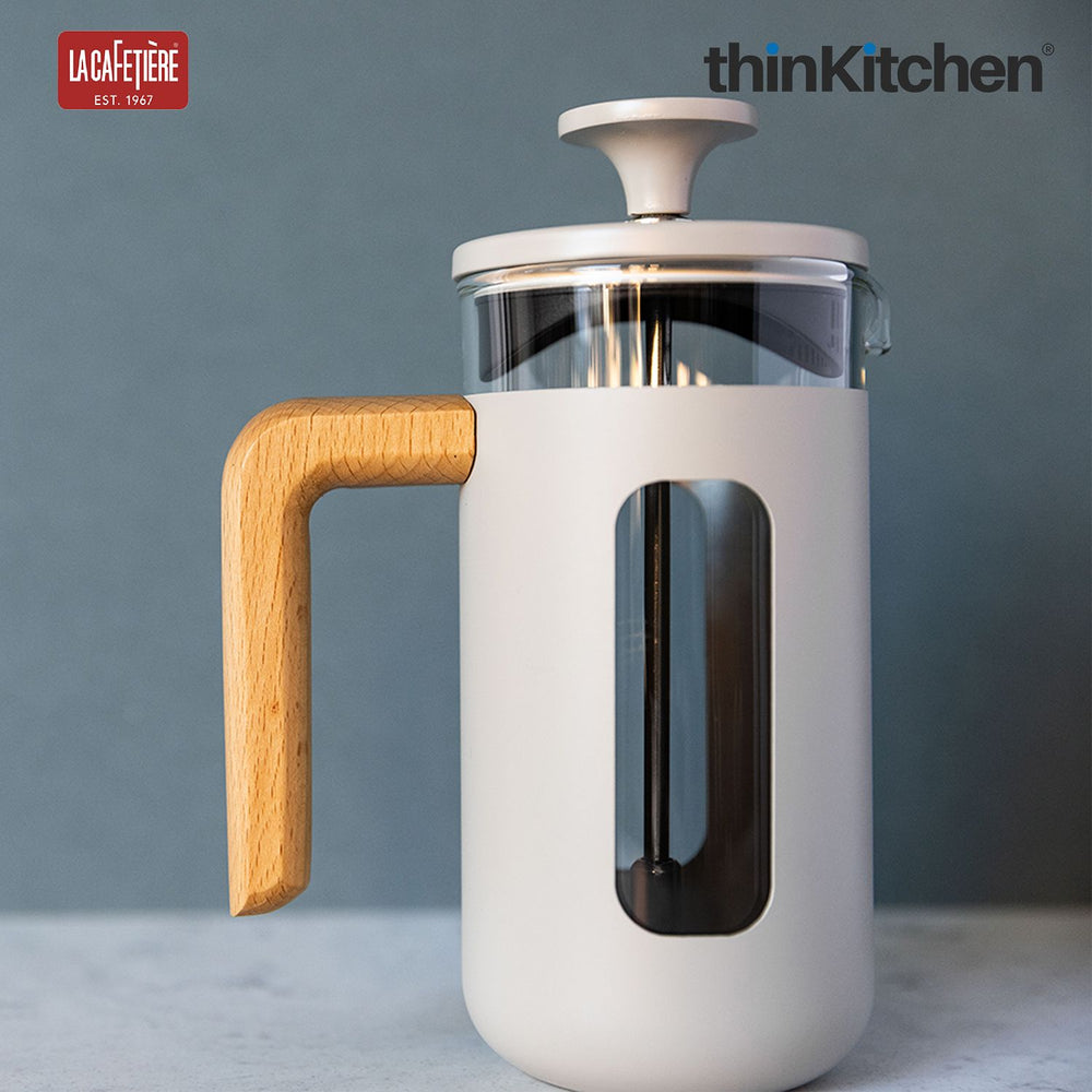 La Cafetière 350ml Premium French Press, 3 Cup Coffee & Tea Maker with Glass Carafe, Cream