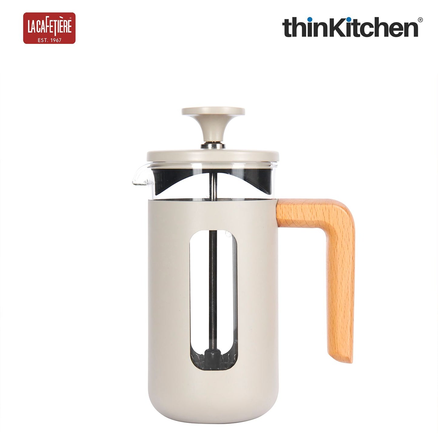 La Cafetiere Pisa Glass Cafetiere with Stainless Steel Frame