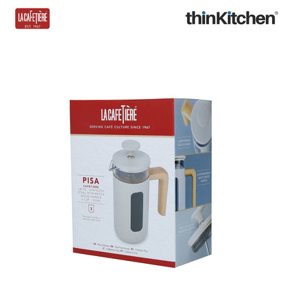 La Cafetiere Pisa Glass Cafetiere with Stainless Steel Frame