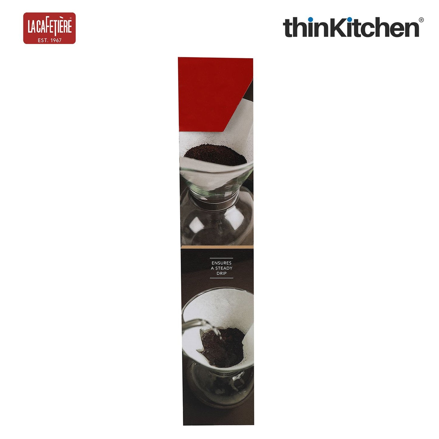 La Cafetiere White Bleached Coffee Filter Papers, 100 Pieces