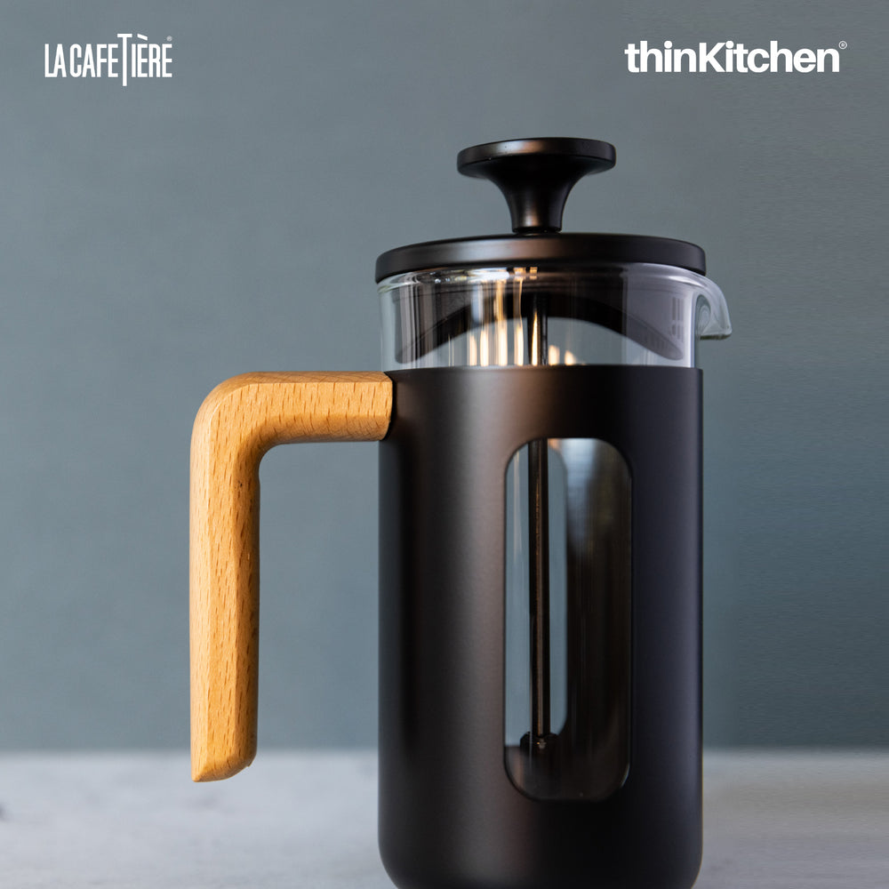 La Cafetière 350ml Premium French Press,  3 Cup Coffee & Tea Maker with Glass Carafe, Black